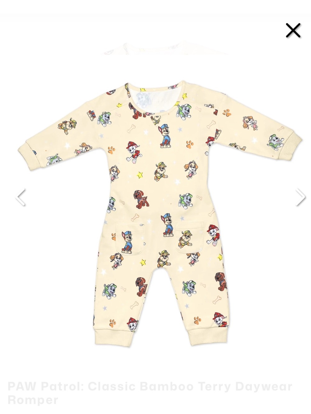 Bellabu Bear Paw Patrol Classic Bamboo Terry Daywear Romper
